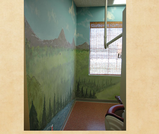 Mountain scene Mural-dentist office